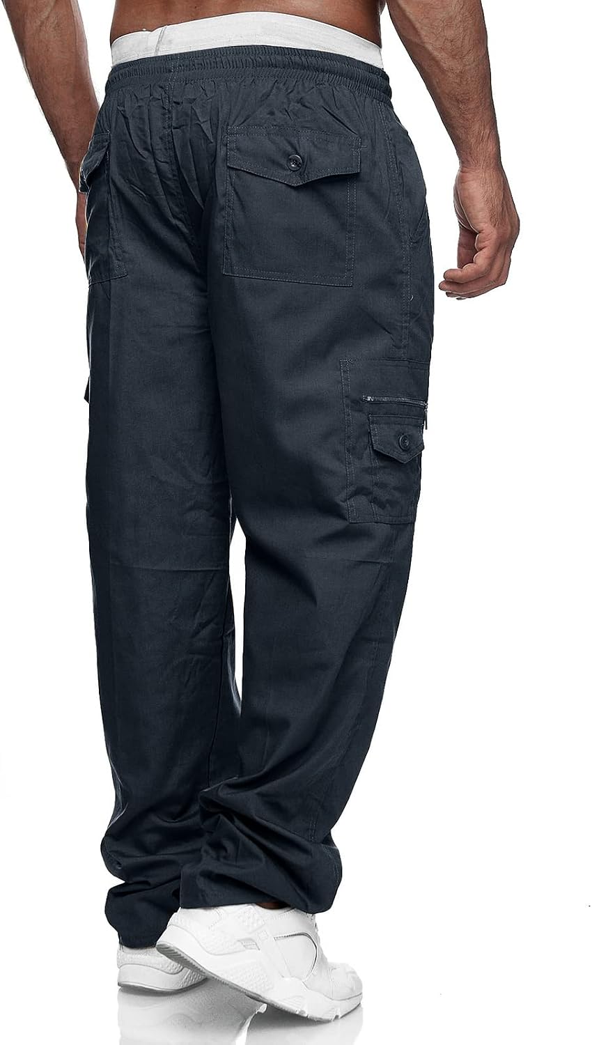 Rela Bota Men's Cargo Pants Jogger Sweatpants Drawstring Outdoor Trousers