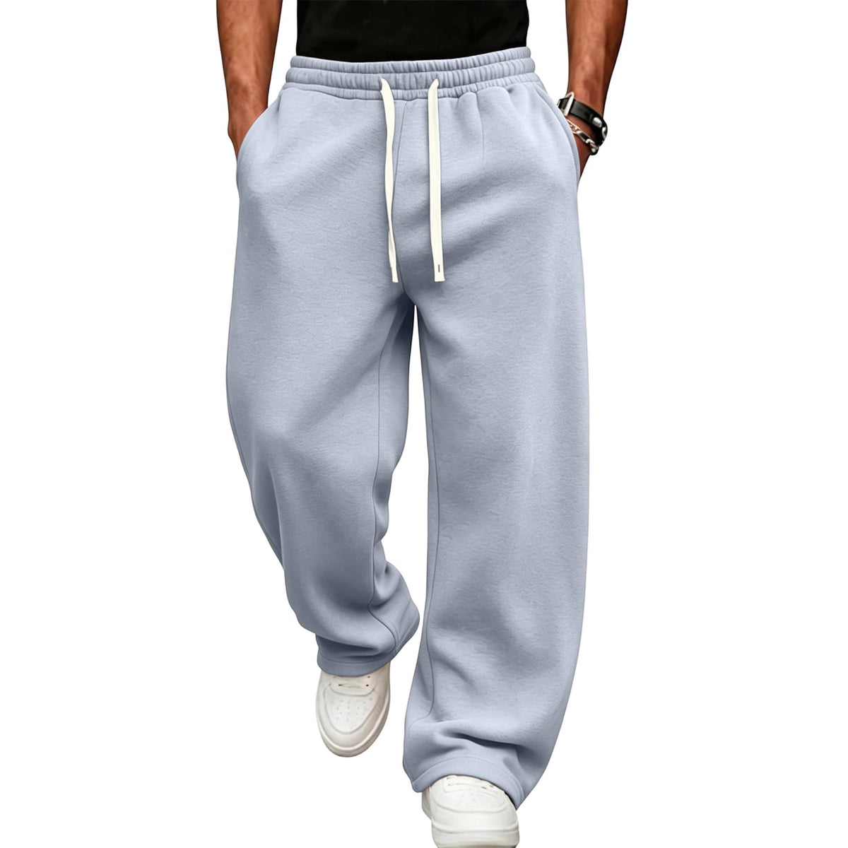 Men's Baggy Sweatpants Loose Fit Cool Active Elastic Waist Trousers