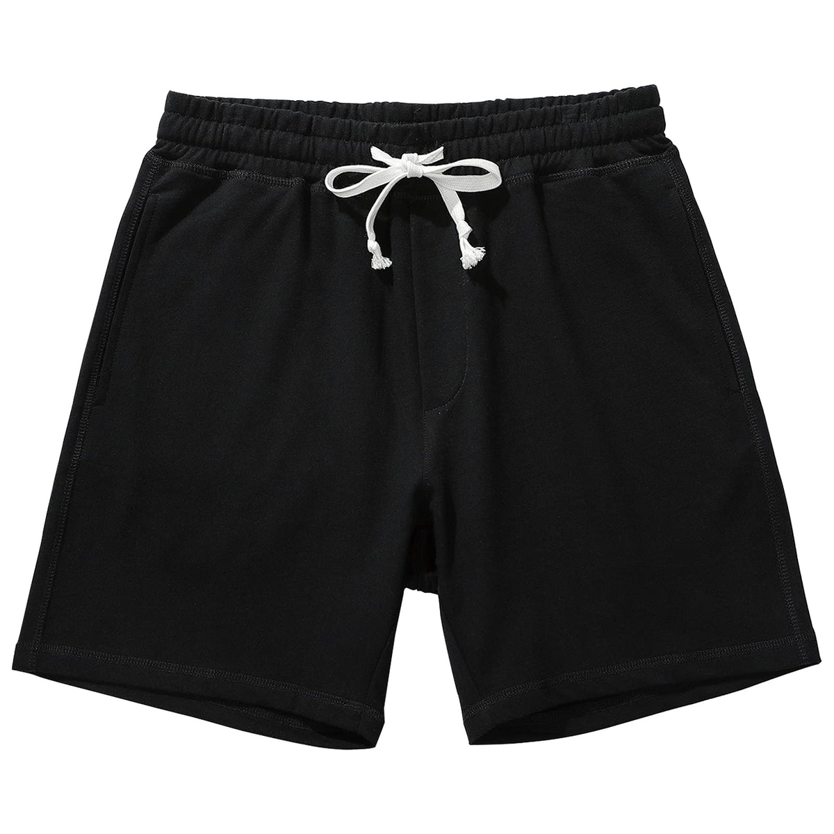 AMY COULEE Men's Cotton Sweat Shorts with Pockets, 5.5 Inch Inseam