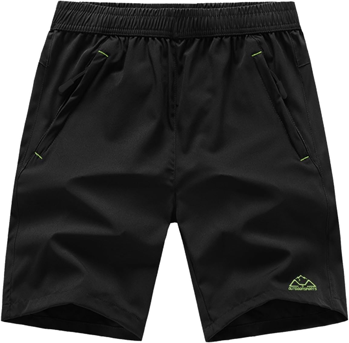 Rdruko Men's Quick Dry Hiking Shorts Lightweight Running Gym Outdoor Active Shorts with Zipper Pockets