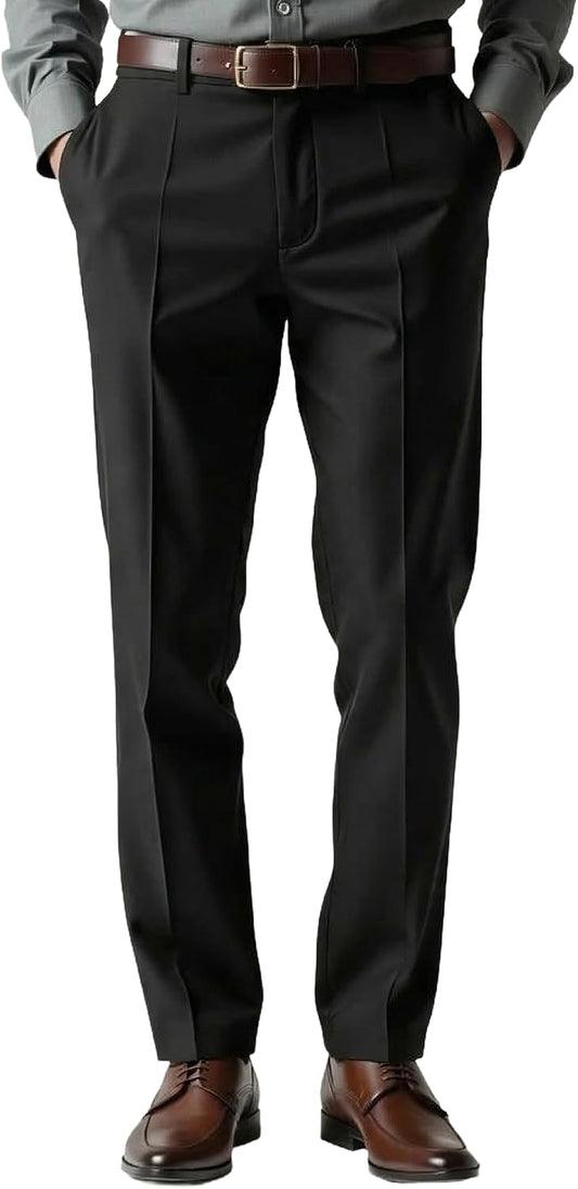 COOFANDY Mens Classic Dress Pants Expandable Waist Suit Pants Casual Slacks