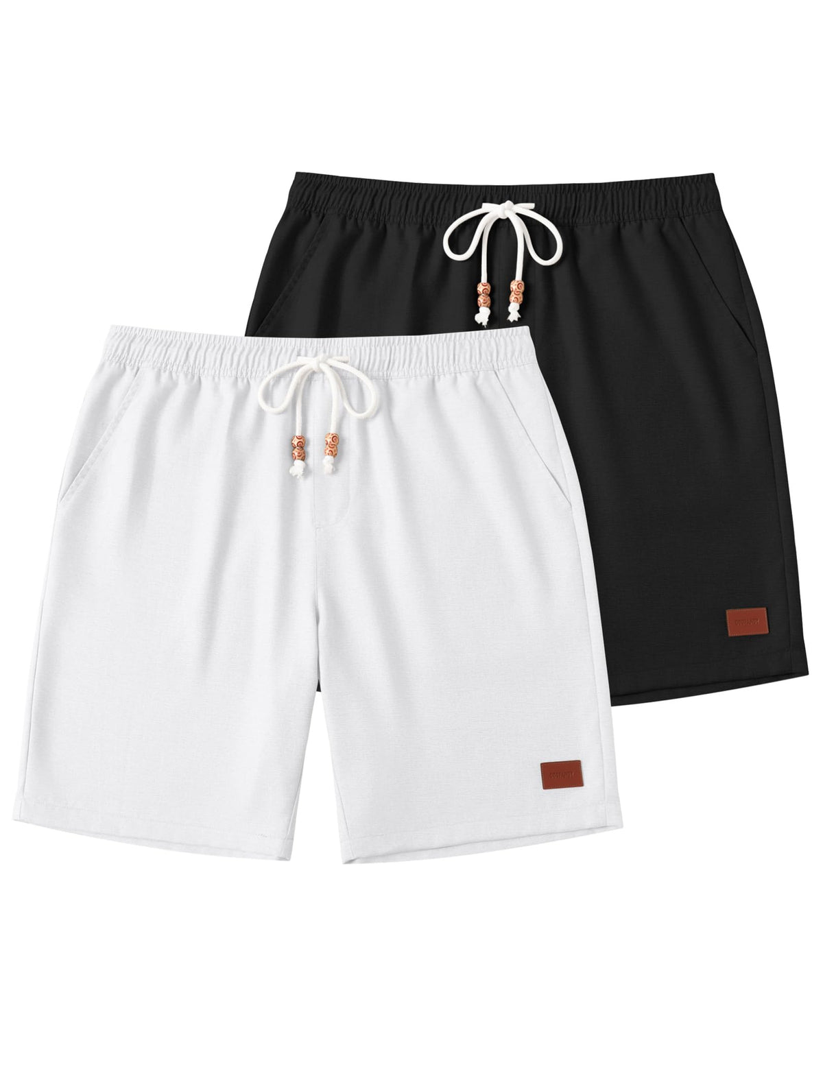 COOFANDY Mens Summer Beach Shorts Casual Vacation Shorts Drawstring Shorts