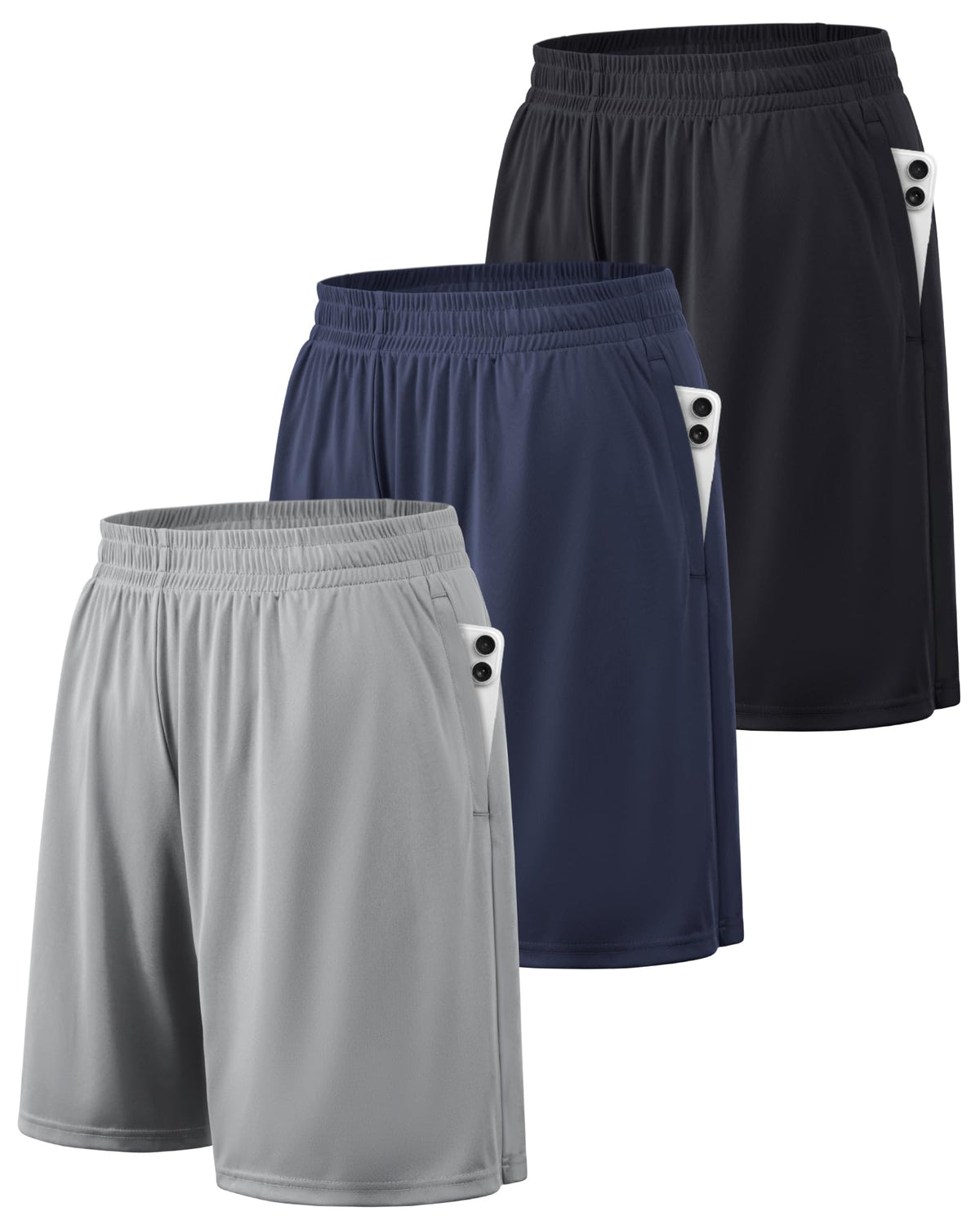 BALENNZ Mens Athletic Shorts with Pockets Quick Dry Workout Shorts Men