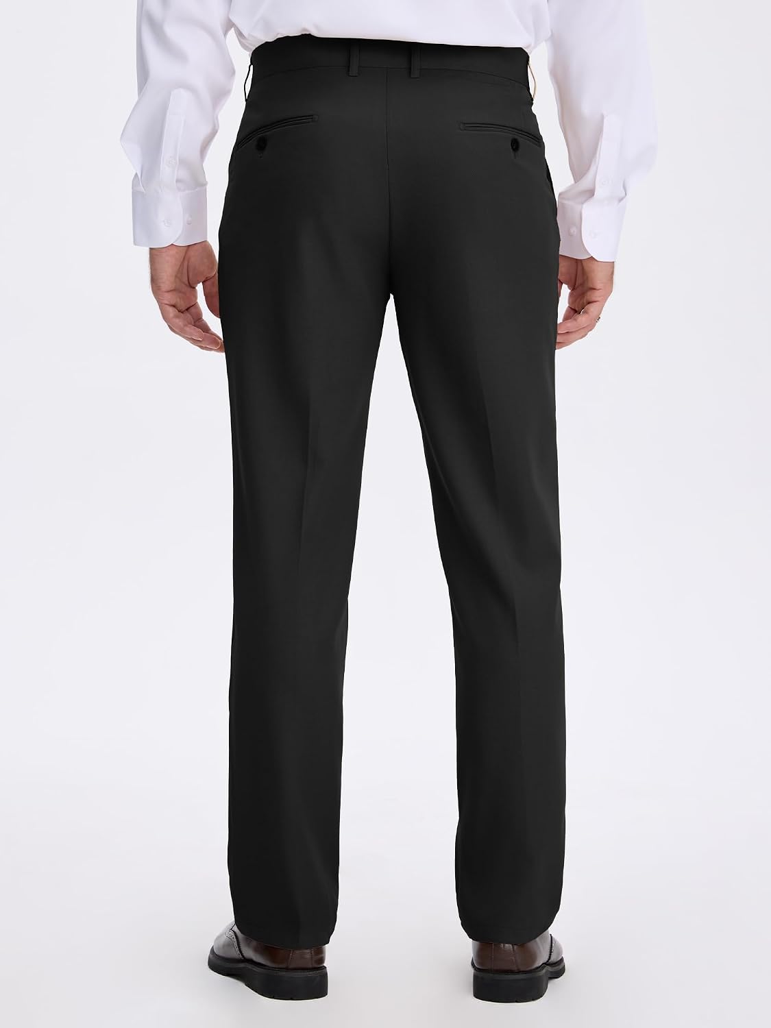 PLEPAN Men's Classic Fit Dress Pants Wrinkle‑Resistant