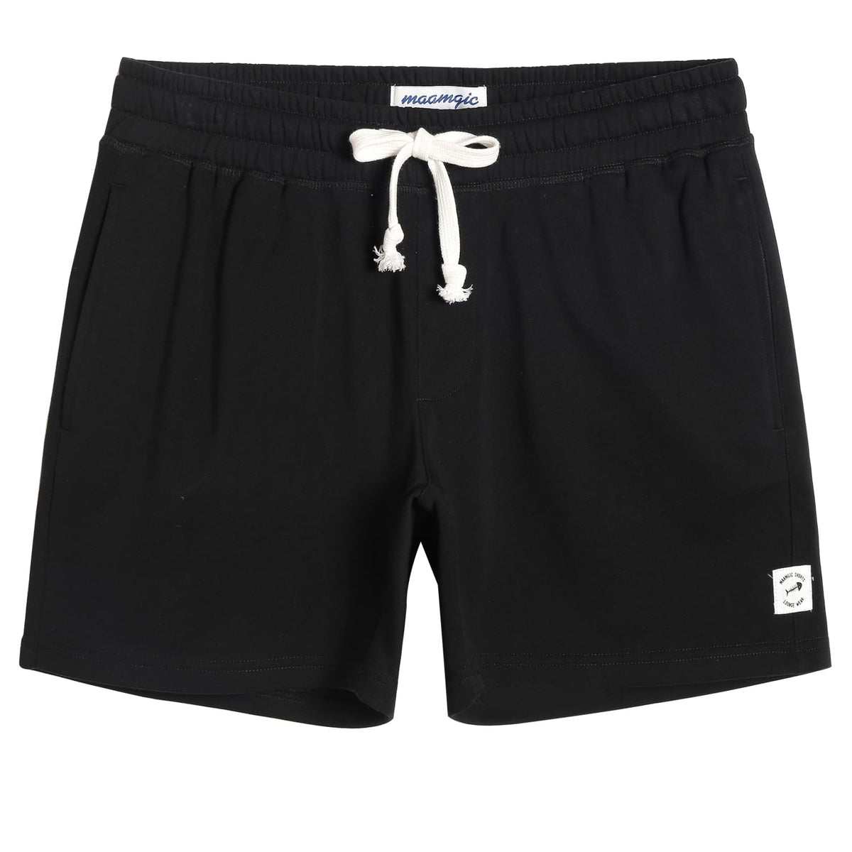 maamgic Mens Athletic Gym Shorts 5/7" Elastic Waist Casual Pajama Pocket Jogger Men Workout Short Pants