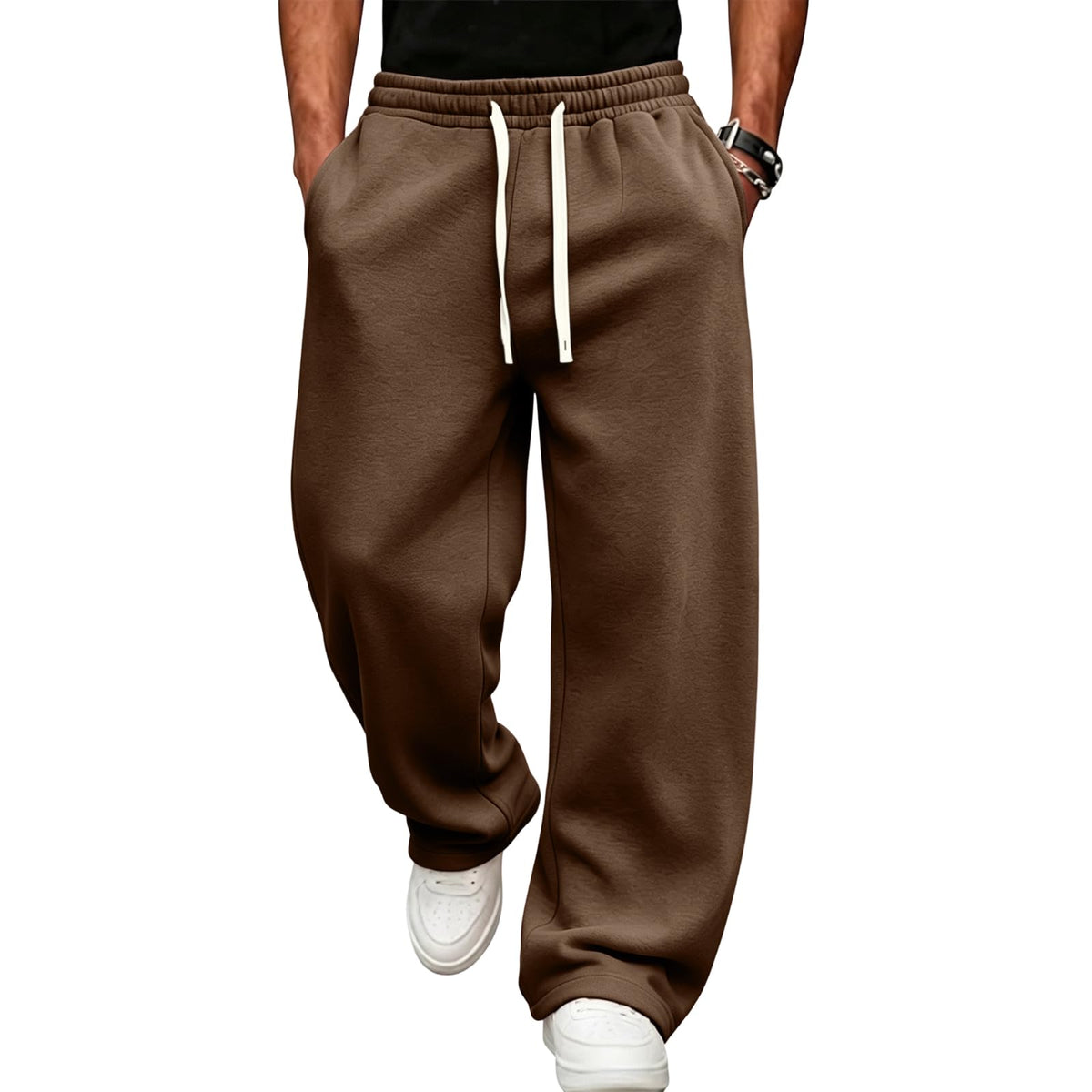 Men's Baggy Sweatpants Loose Fit Cool Active Elastic Waist Trousers