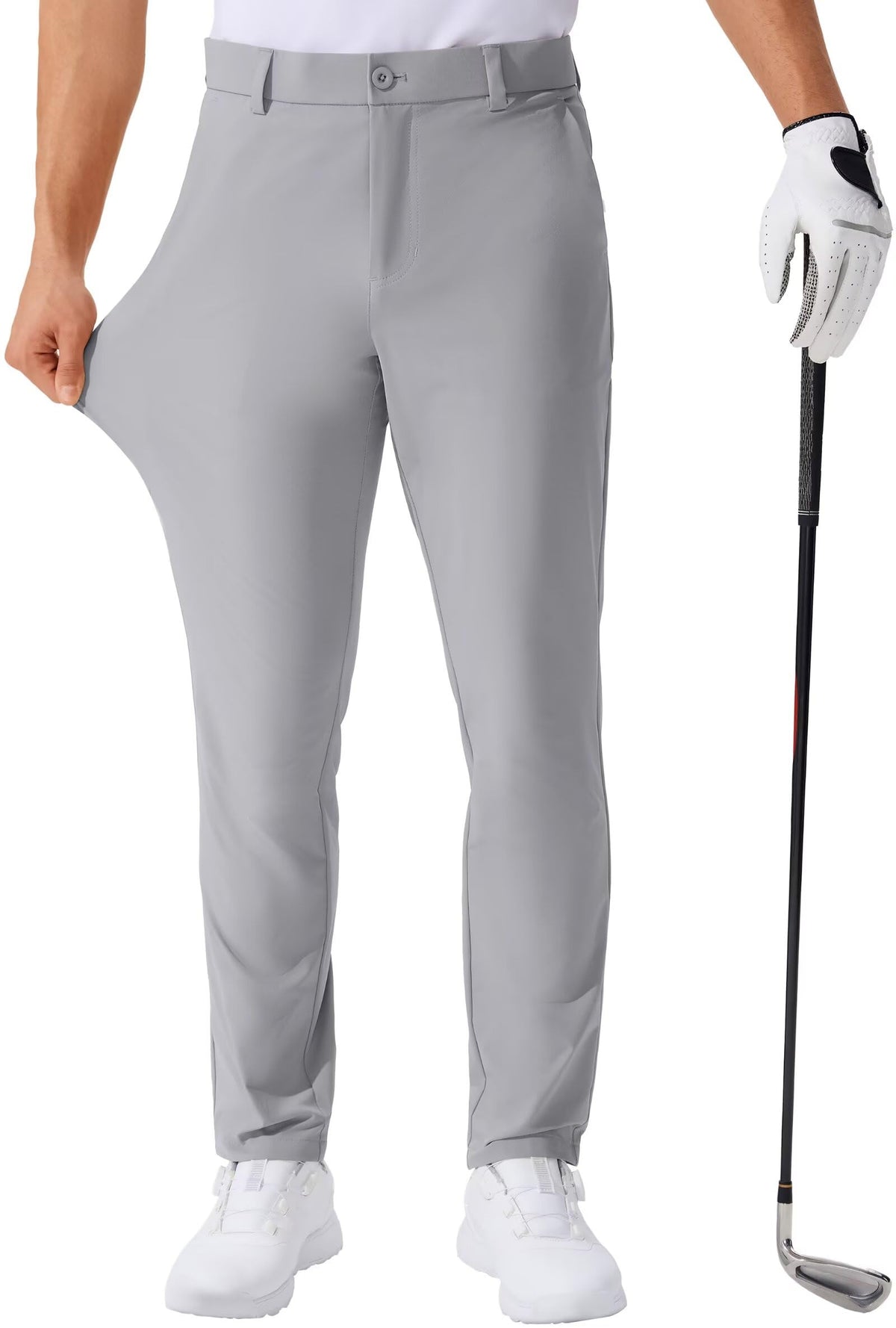 QPNGRP Men's Golf Pants 30"/32"/34" Inseam Lightweight Stretch Work Dress Pants