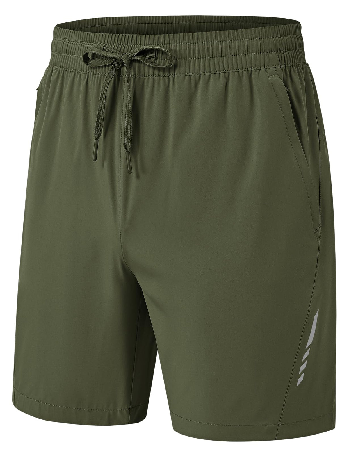 Rdruko Men's Quick Dry Hiking Shorts Lightweight Running Gym Outdoor Active Shorts with Zipper Pockets