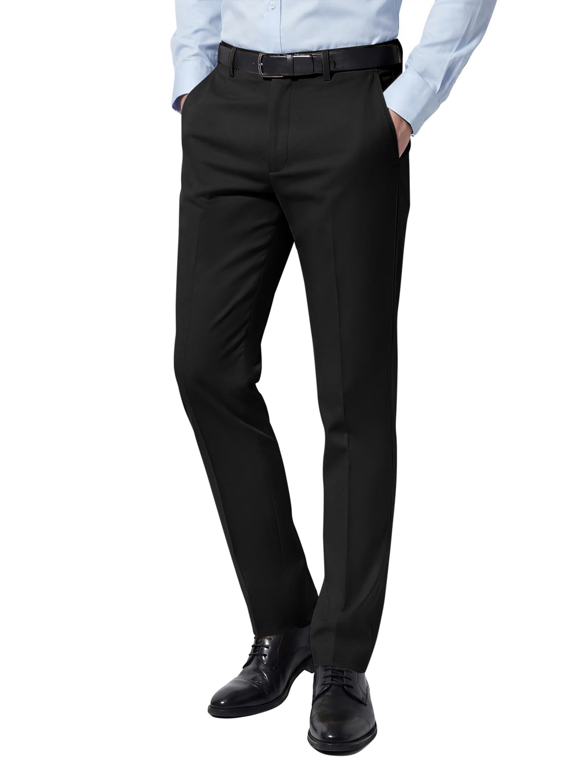 COOFANDY Men Dress Pants Slim Fit Suit Pants Expandable Waist Casual Slacks