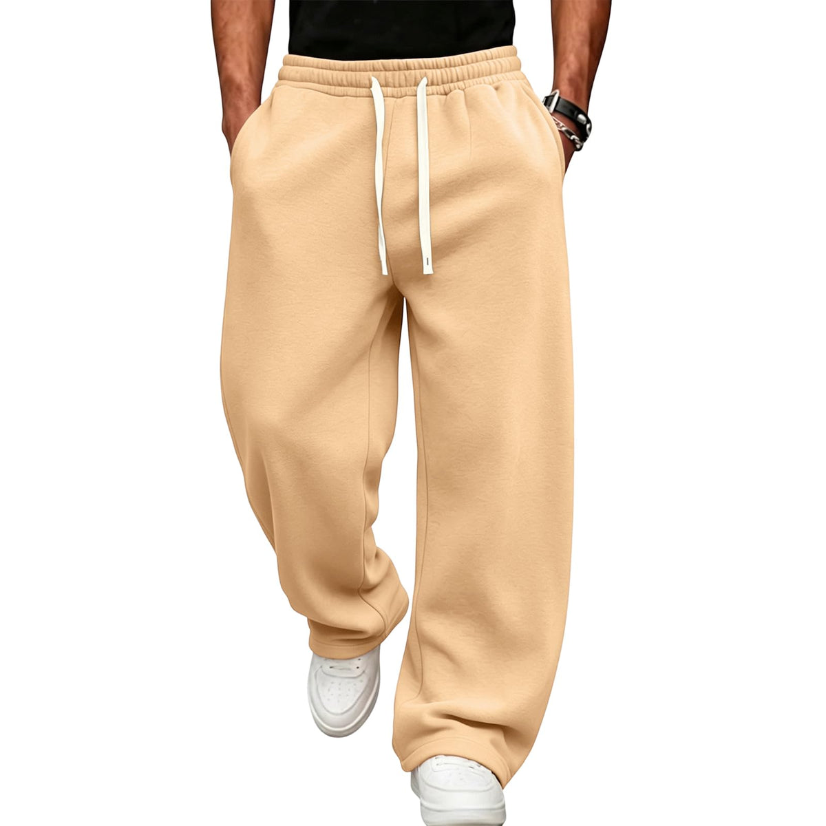Men's Baggy Sweatpants Loose Fit Cool Active Elastic Waist Trousers