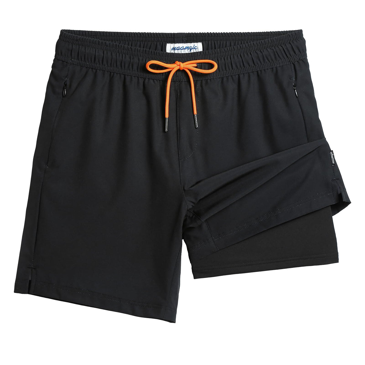 maamgic 2 in 1 Mens Swim Trunks 7 Inch Swim Shorts Swim Suits Board Shorts