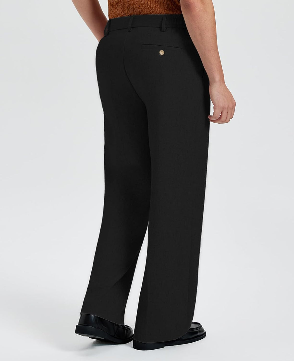 Susclude Mens Linen Casual Dress Pants Old Money Wide Leg Baggy Pleated Vintage Relaxed Fit Slacks Work Office Trousers