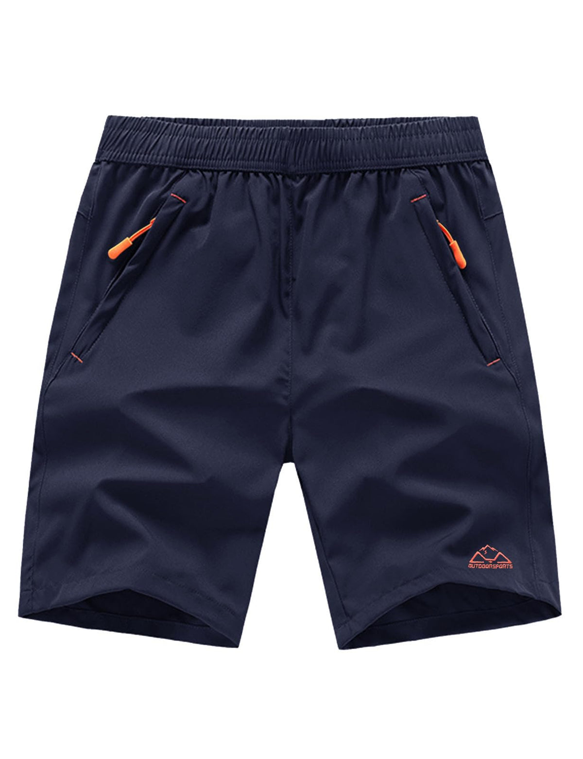 Rdruko Men's Quick Dry Hiking Shorts Lightweight Running Gym Outdoor Active Shorts with Zipper Pockets