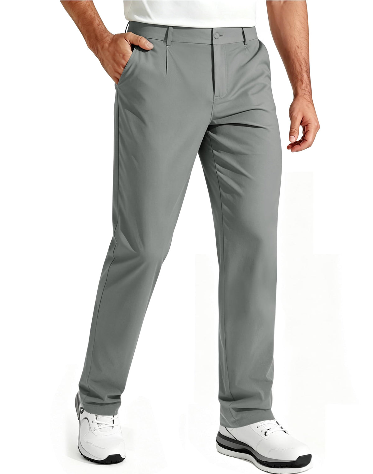 Mens Golf Pants Stretch Casual Dress Pant Elastic Drawstring Trousers