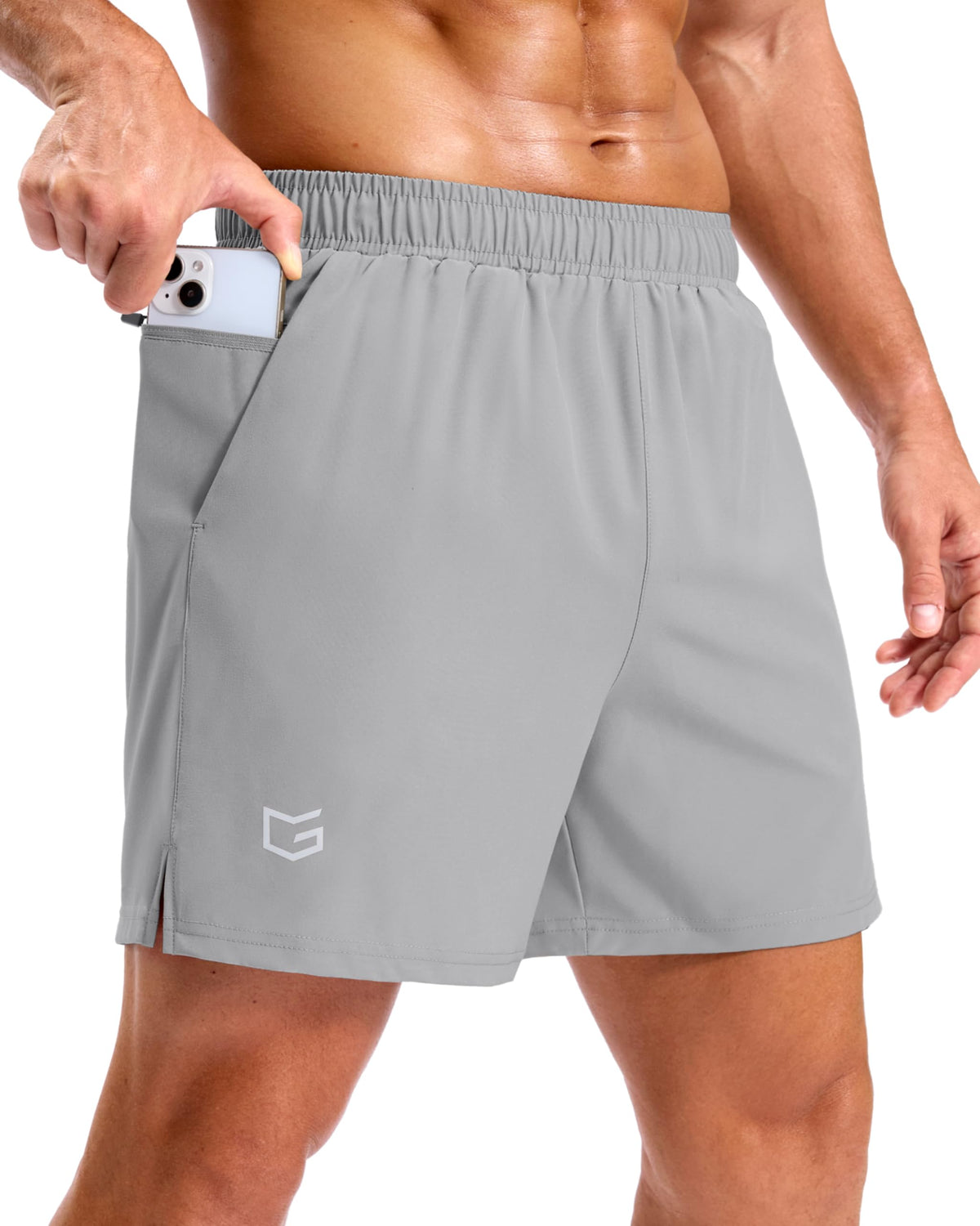 G Gradual Men's Athletic Running Shorts with 2 Zipper Pockets 7"/ 5"/ 9"