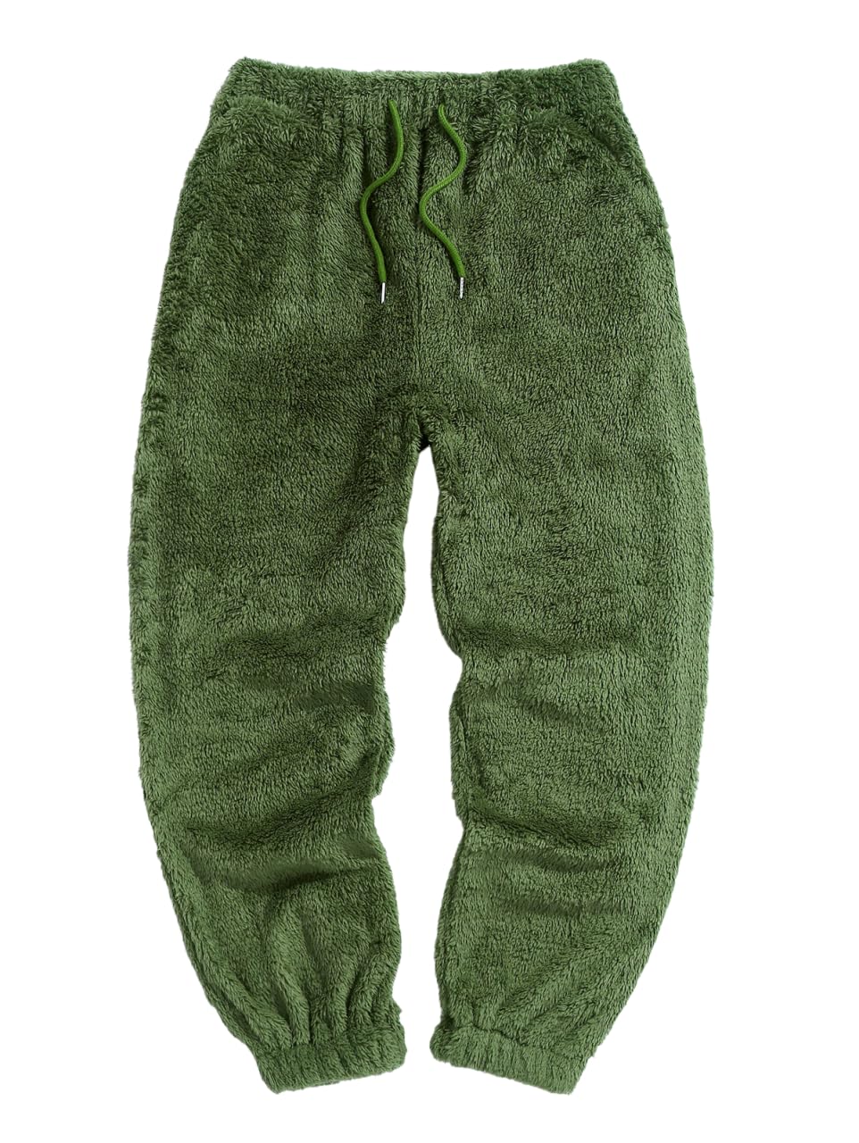 ZAFUL Men Fluffy Teddy Fuzzy Pajama Pants Plush Loungewear Trousers with Pockets