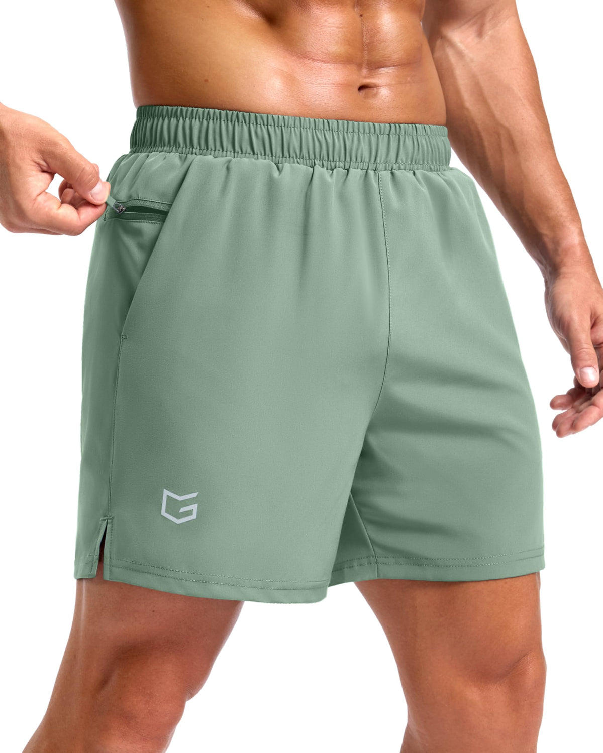 G Gradual Men's Athletic Running Shorts with 2 Zipper Pockets 7"/ 5"/ 9"
