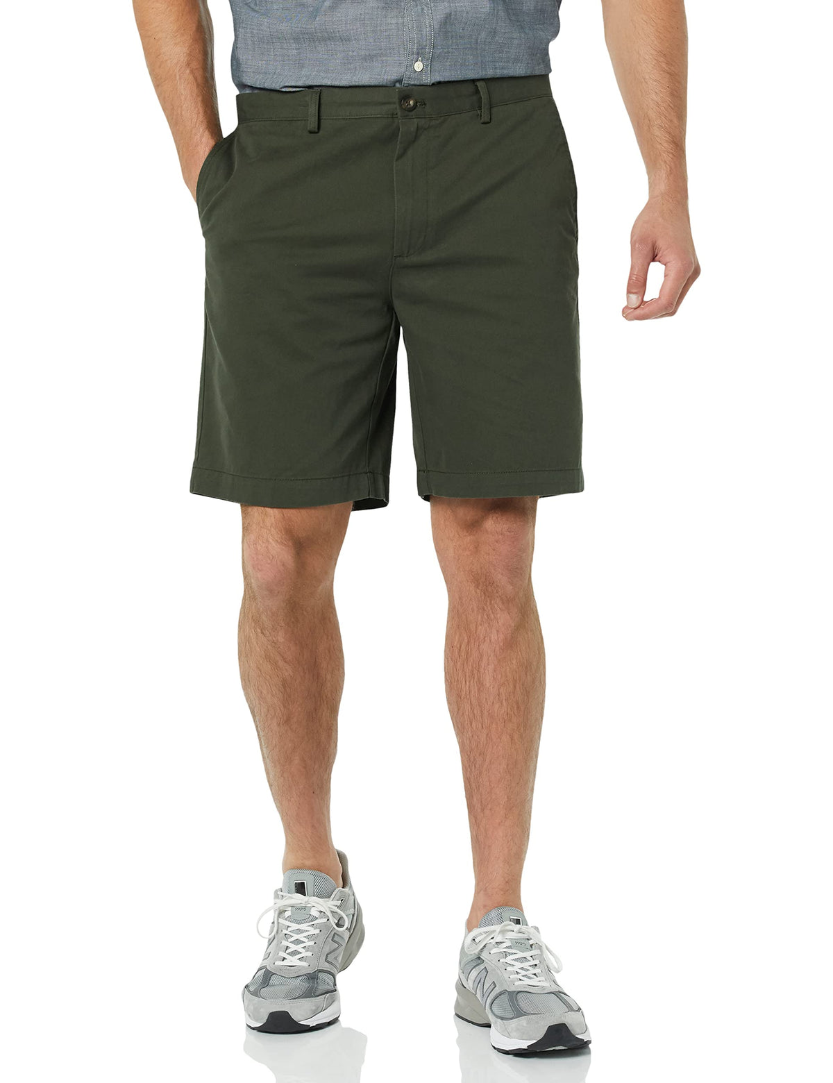 Amazon Essentials Men's Slim-Fit 9" Cotton Twill Khaki Chino Shorts with Tapered Leg