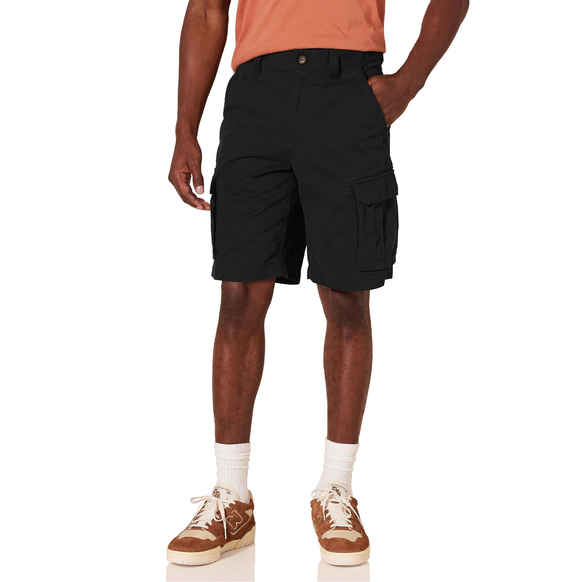 Amazon Essentials Men's 10" Classic-Fit Cotton Twill Cargo Shorts, Multiple Pockets (Available in Big & Tall)