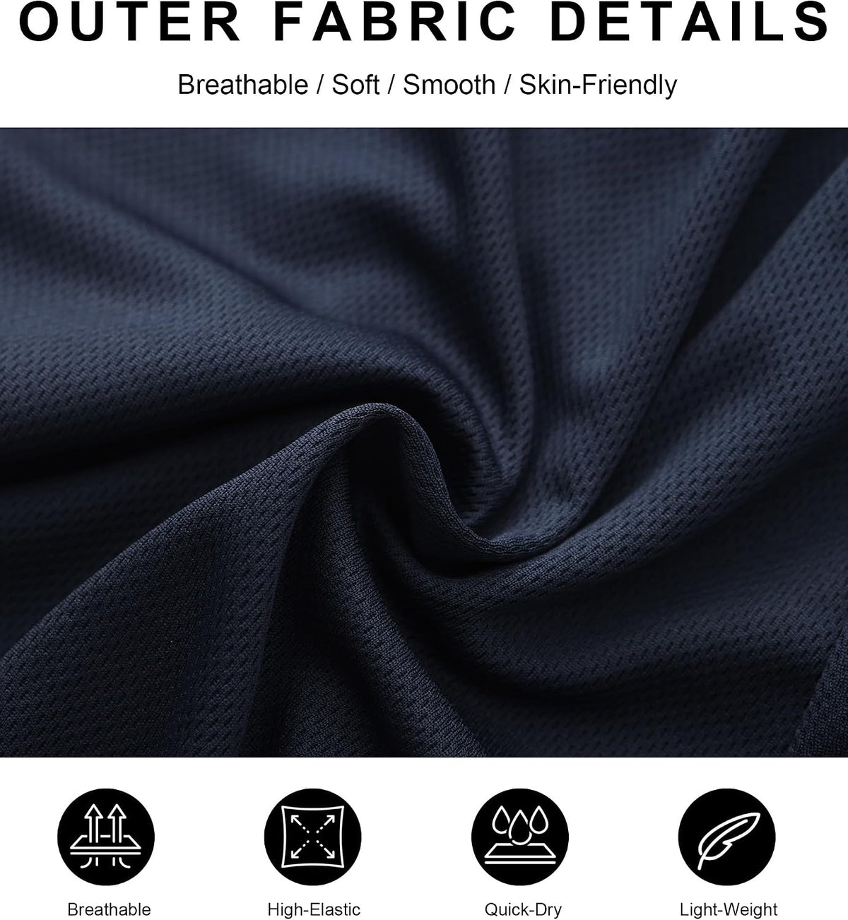 Kinglaman 1/4 Pack Men's 2 in 1 Lined Running Shorts Gym Athletic Shorts