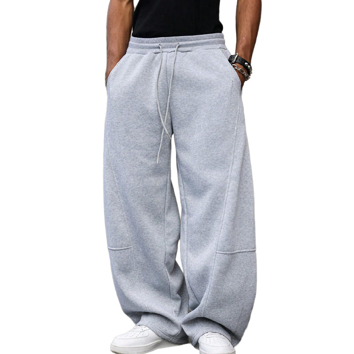 Mens Baggy Sweatpants Casual Wide Leg Pants