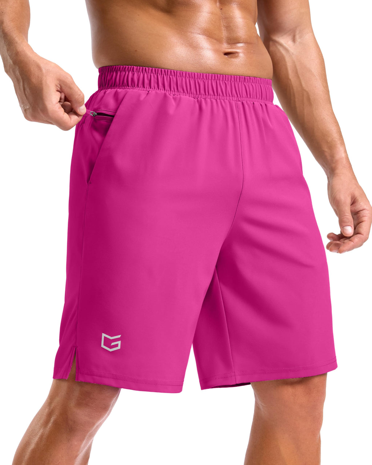 G Gradual Men's Athletic Running Shorts with 2 Zipper Pockets 7"/ 5"/ 9"