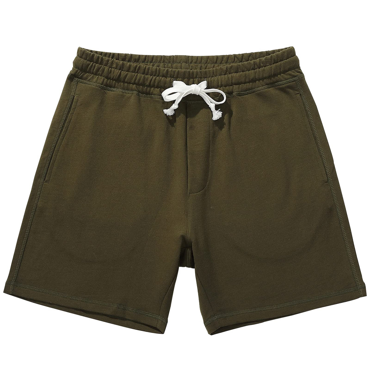 AMY COULEE Men's Cotton Sweat Shorts with Pockets, 5.5 Inch Inseam