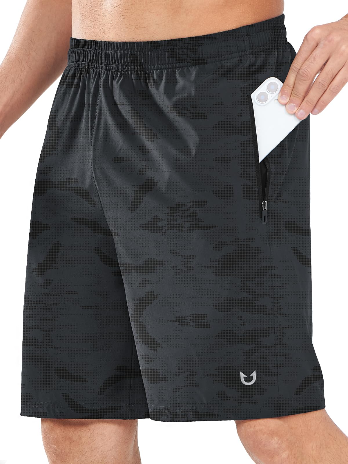 NORTHYARD Men's Athletic Running Shorts Quick Dry Lightweight Zip Pockets