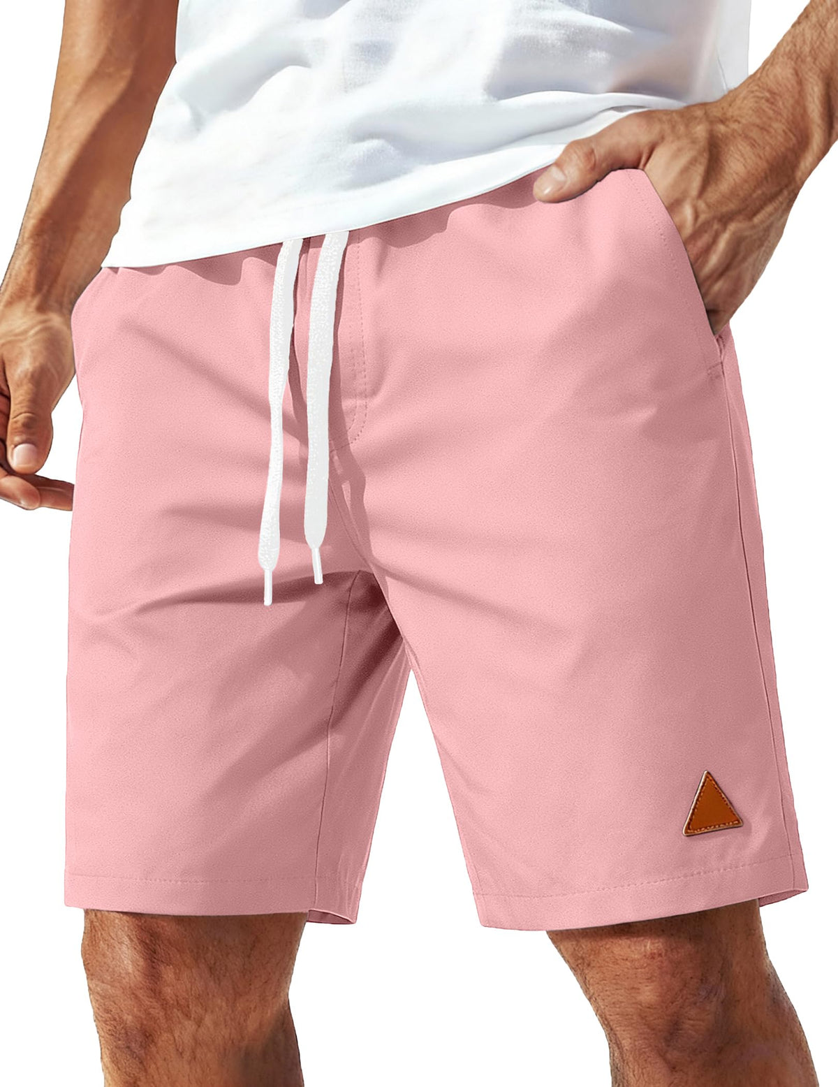 COOFANDY Mens 9" Casual Shorts with Zipper Pockets Lightweight Chino Shorts