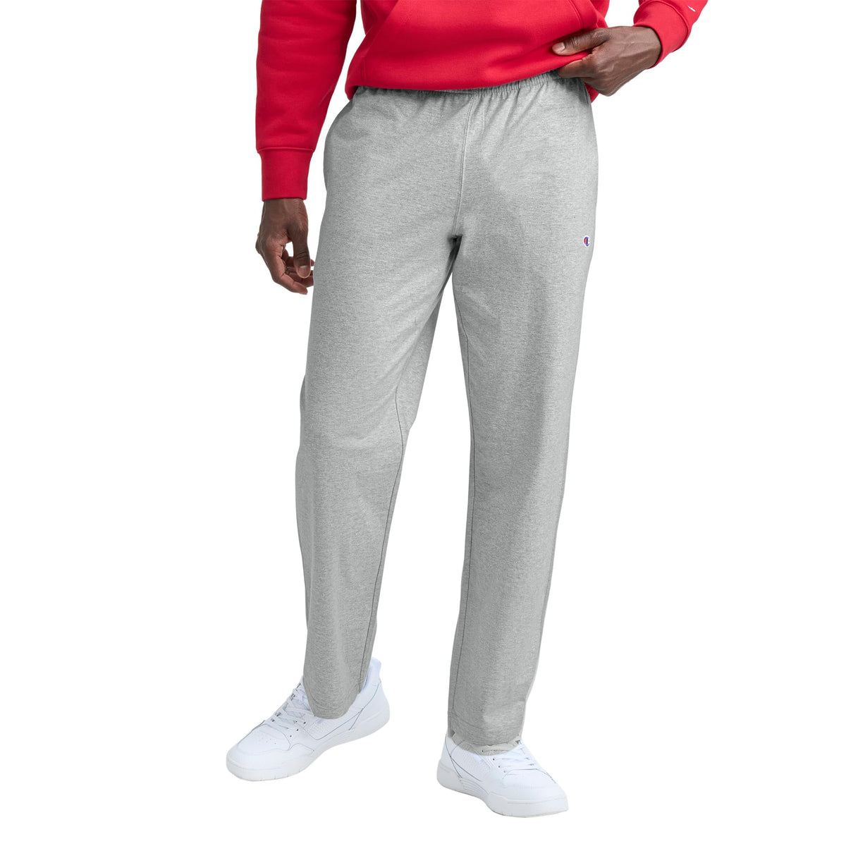 Champion Men's Open-Bottom Lounge Pants, Standard Fit, Lightweight, 100% Cotton, Available in Regular and Big & Tall