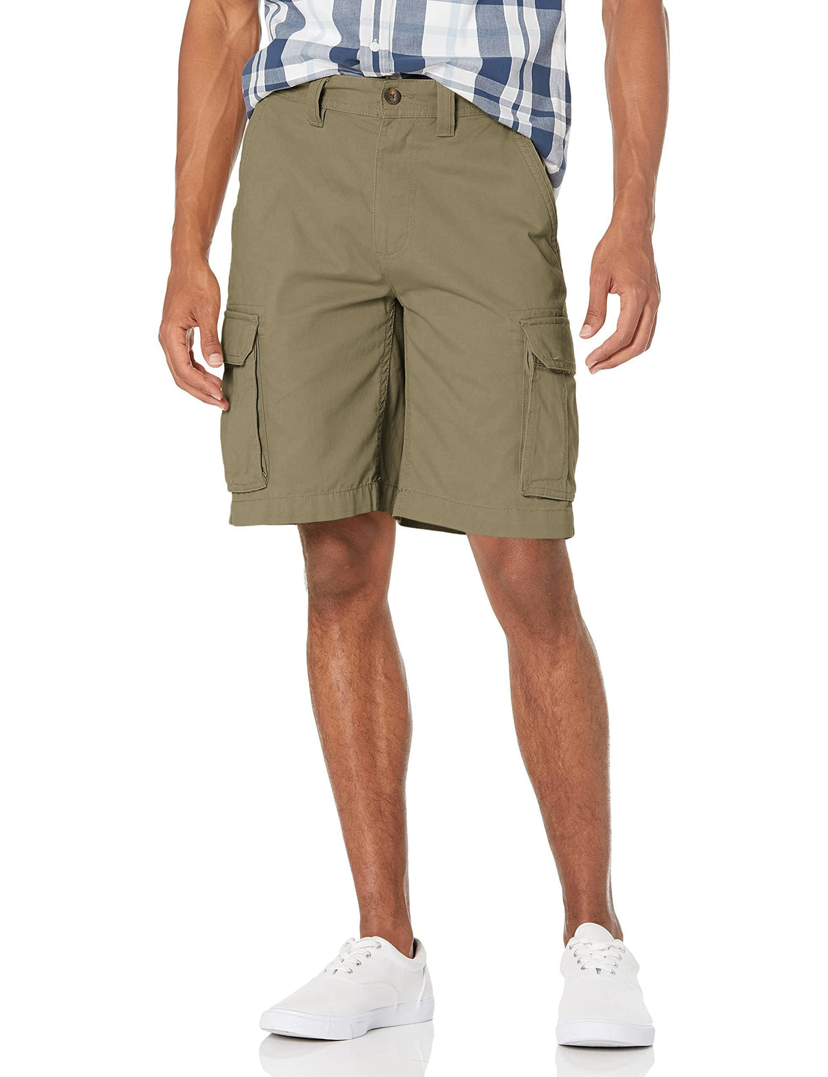 Amazon Essentials Men's 10" Classic-Fit Cotton Twill Cargo Shorts, Multiple Pockets (Available in Big & Tall)