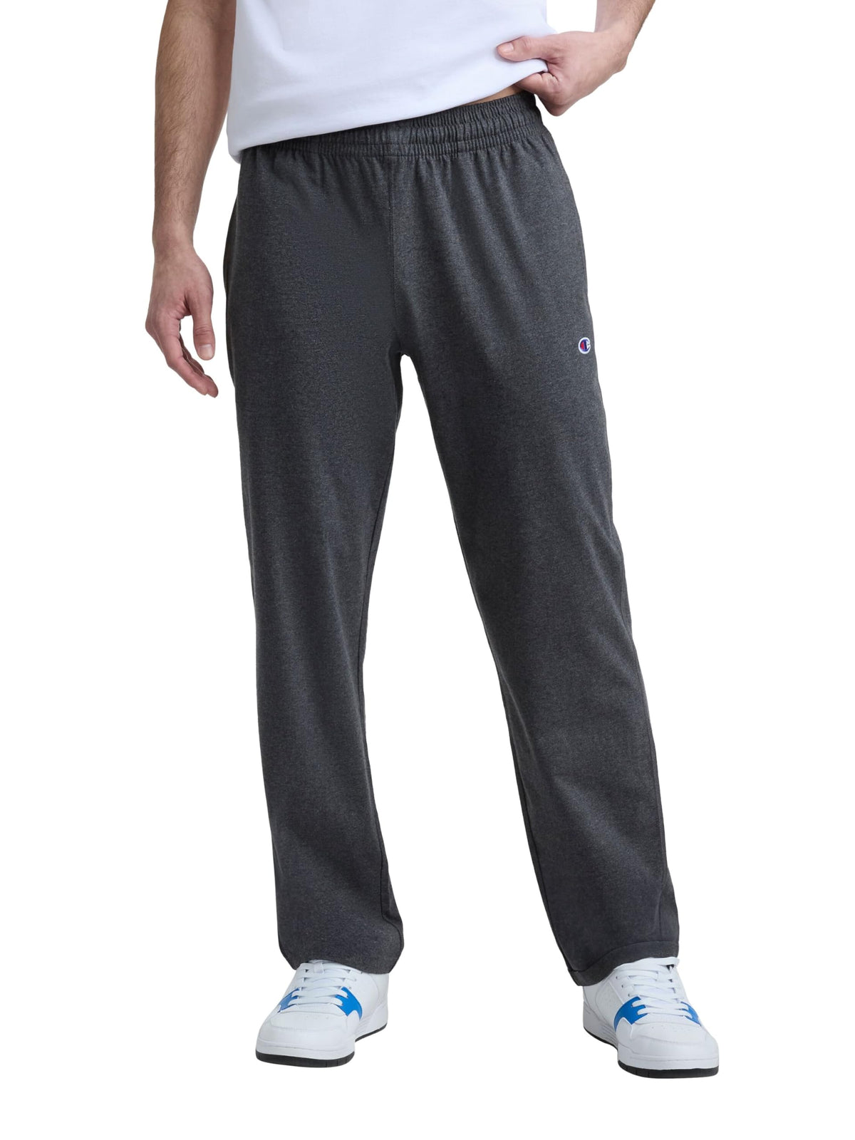 Champion Men's Open-Bottom Lounge Pants, Standard Fit, Lightweight, 100% Cotton, Available in Regular and Big & Tall