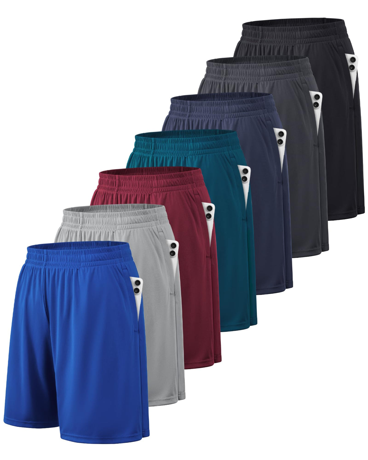 BALENNZ Mens Athletic Shorts with Pockets Quick Dry Workout Shorts Men
