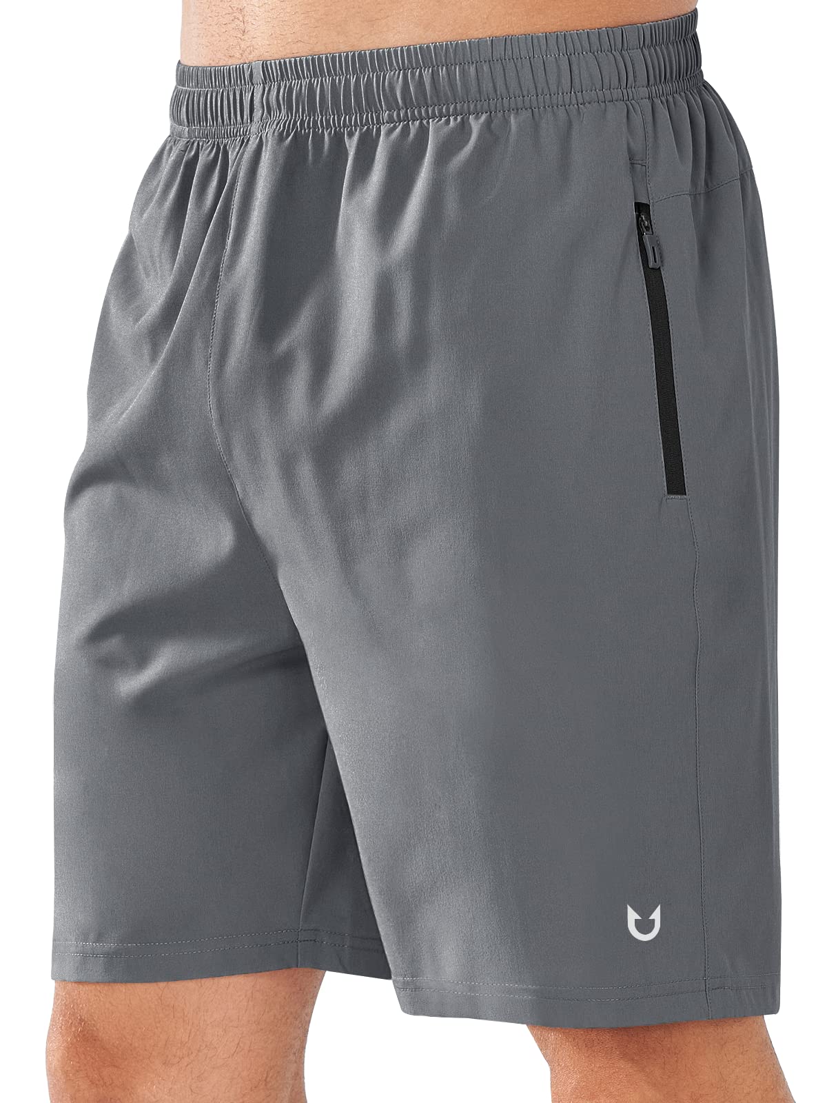NORTHYARD Men's Athletic Running Shorts Quick Dry Lightweight Zip Pockets