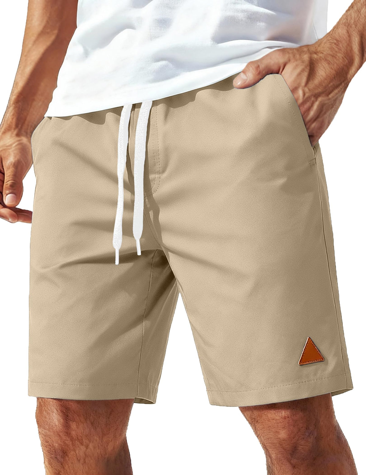 COOFANDY Mens 9" Casual Shorts with Zipper Pockets Lightweight Chino Shorts