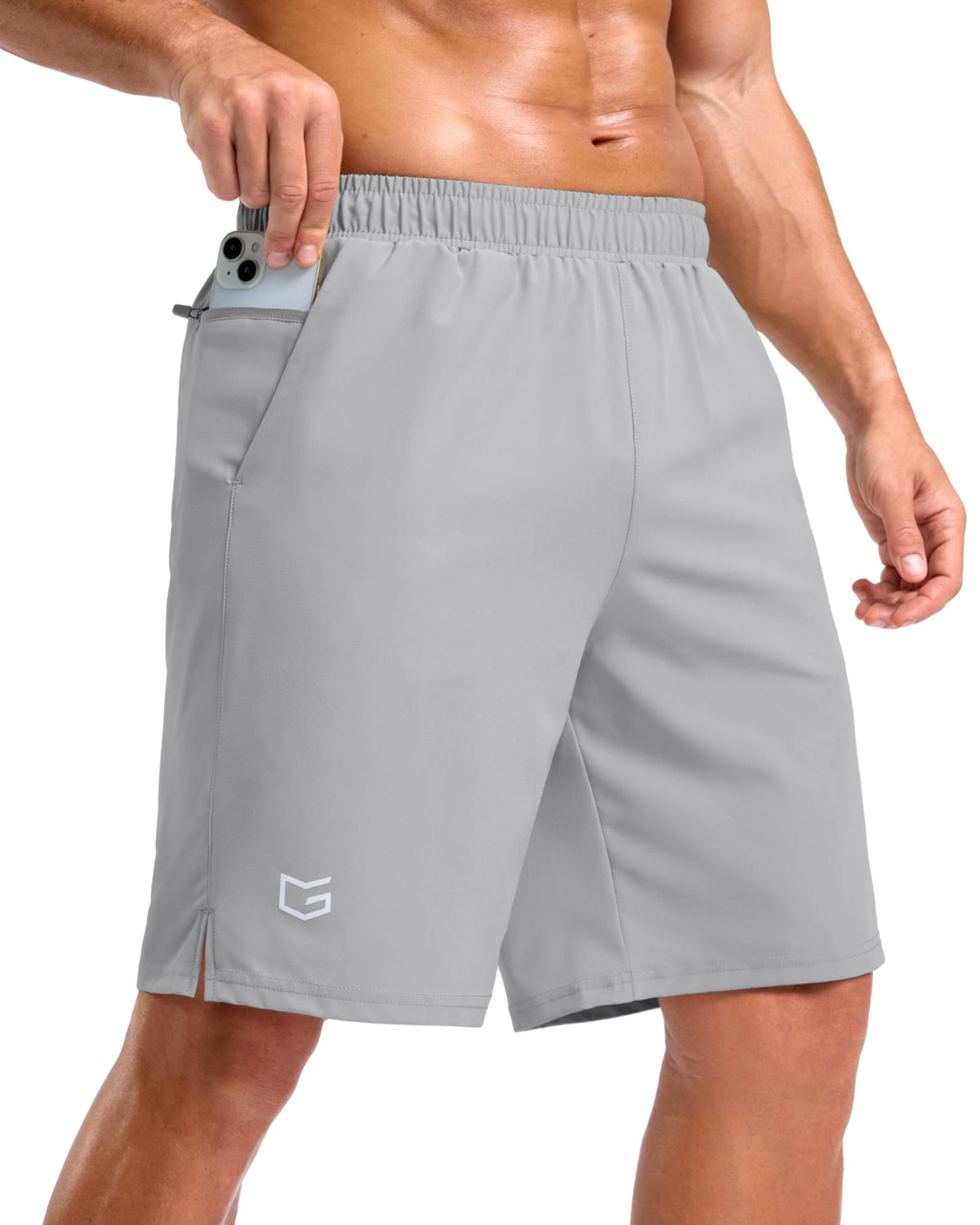 G Gradual Men's Athletic Running Shorts with 2 Zipper Pockets 7"/ 5"/ 9"