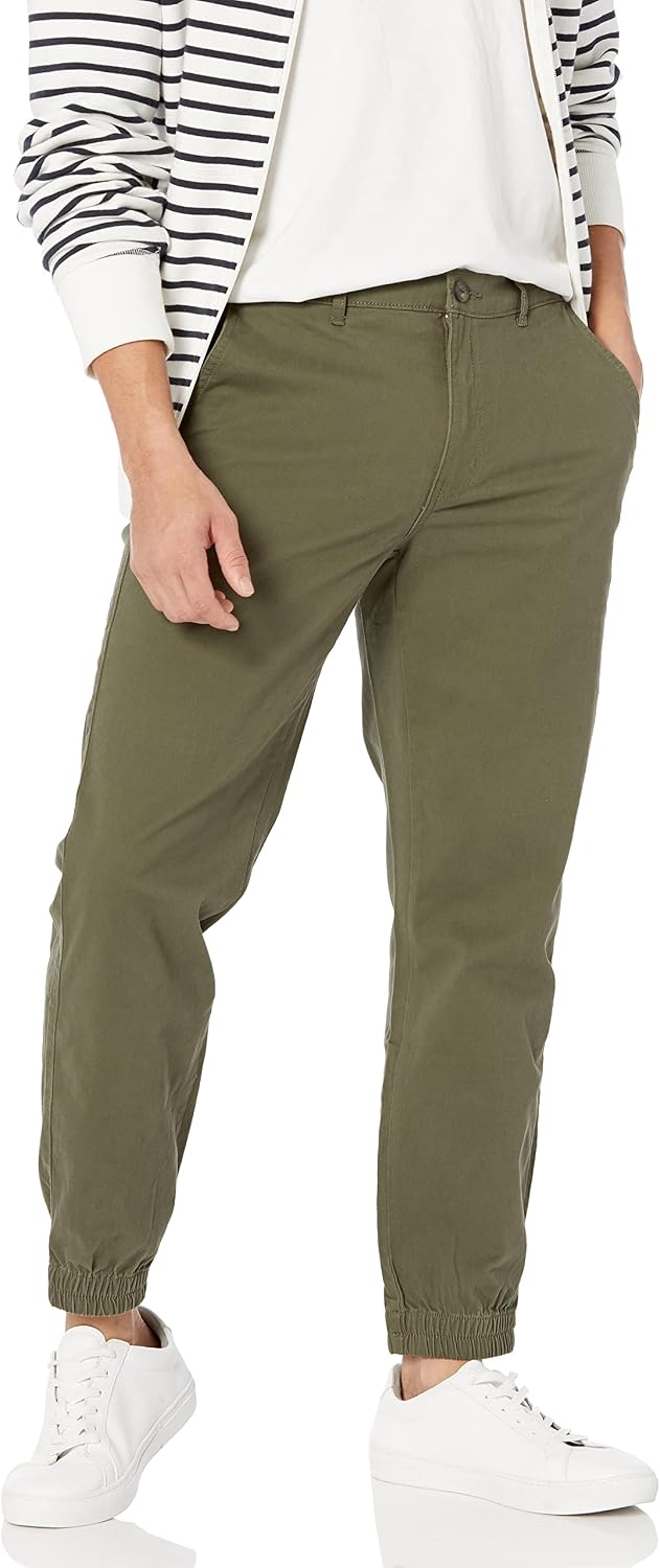 Amazon Essentials Men's Slim-Fit Cotton Breathable Joggers with Pockets