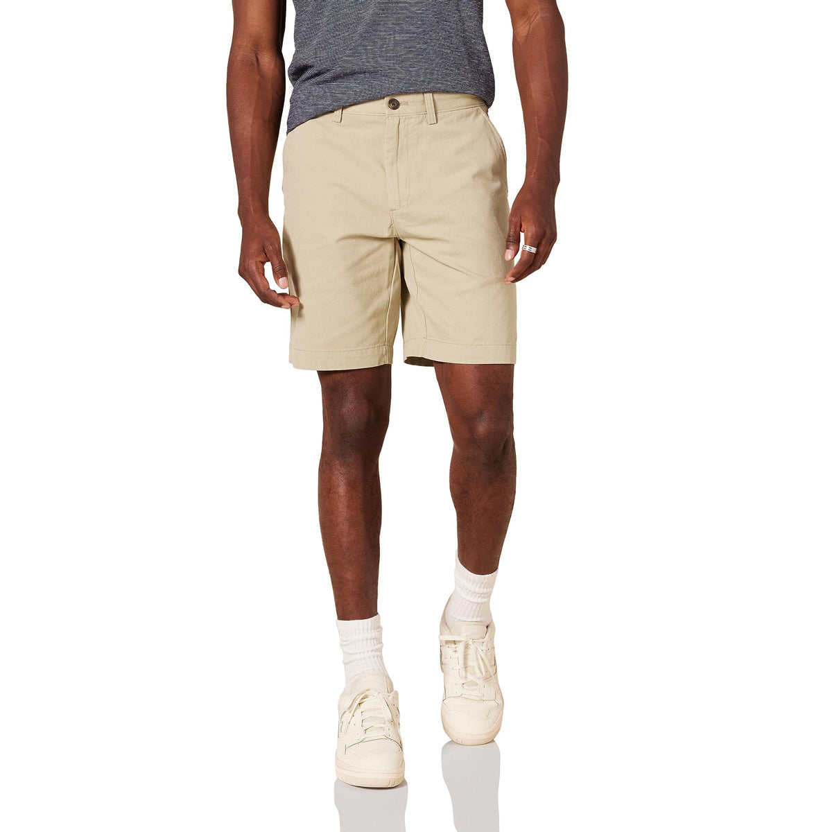 Amazon Essentials Men's Slim-Fit 9" Cotton Twill Khaki Chino Shorts with Tapered Leg