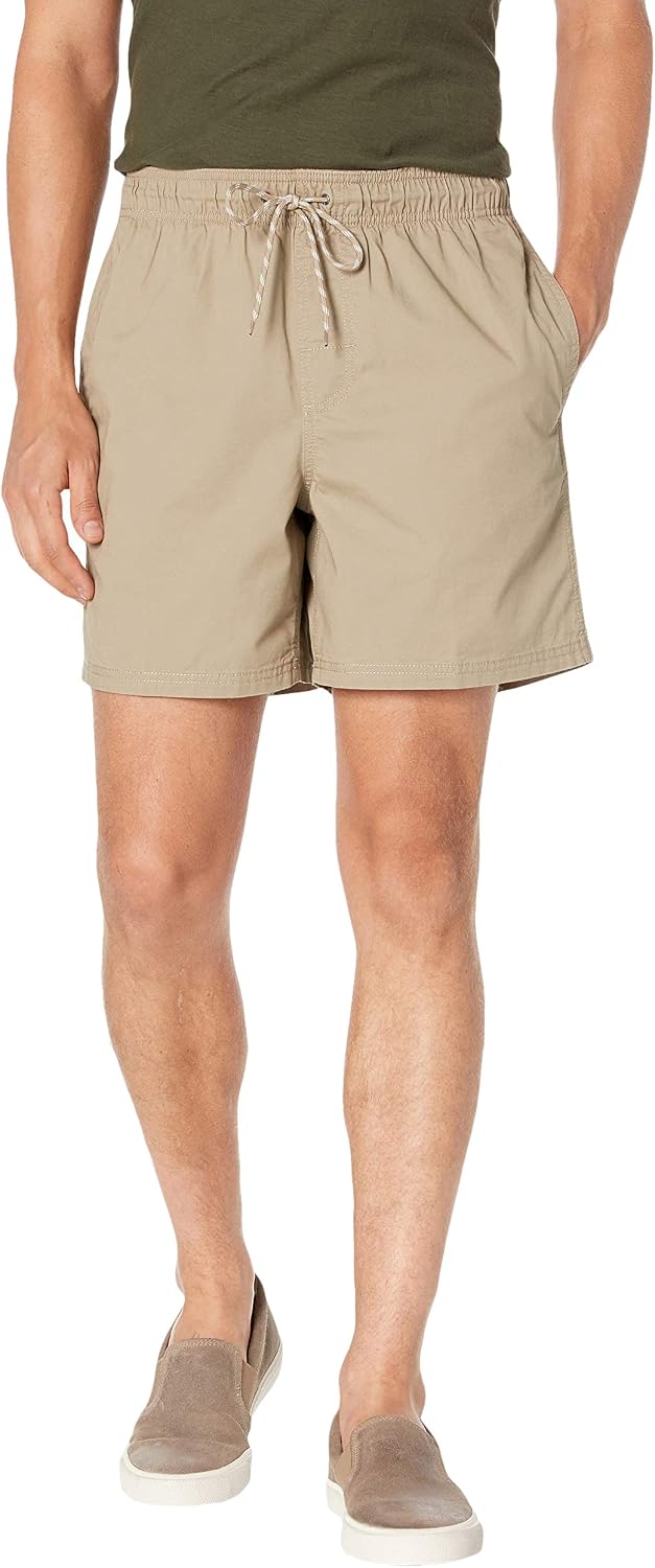 Amazon Essentials Men's 6" Inseam Regular Fit Drawstring Shorts with Elastic Waist and Pockets
