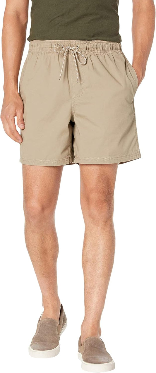 Amazon Essentials Men's 6" Inseam Regular Fit Drawstring Shorts with Elastic Waist and Pockets