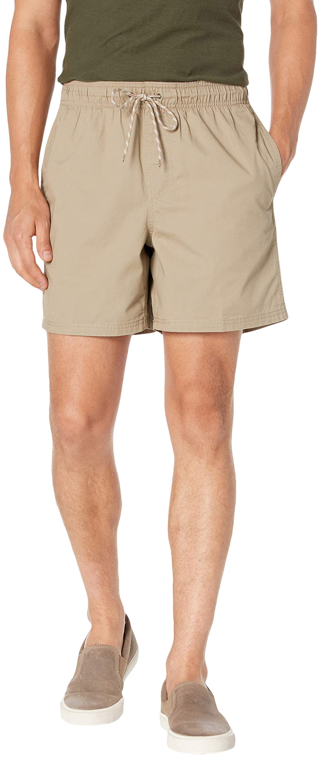 Amazon Essentials Men's 6" Inseam Regular Fit Drawstring Shorts with Elastic Waist and Pockets