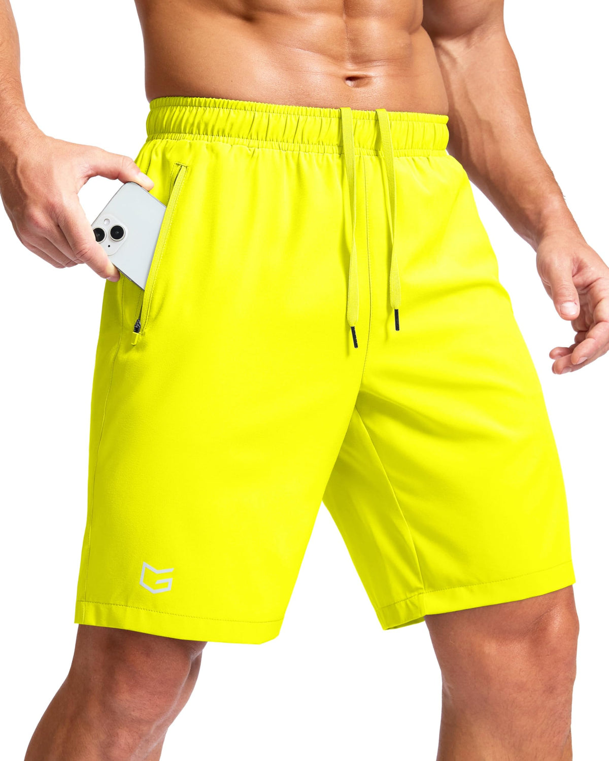 G Gradual Men's Athletic Running Shorts with 2 Zipper Pockets 7"/ 5"/ 9"