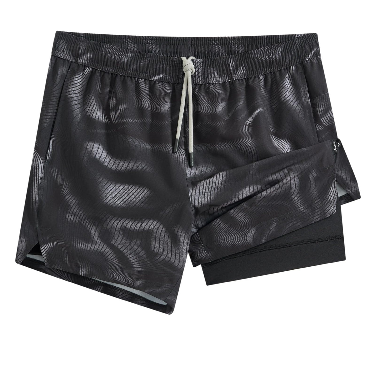 maamgic Mens 5" Gym Running Shorts for Men 2 in 1 Quick Dry Workout Athletic Shorts