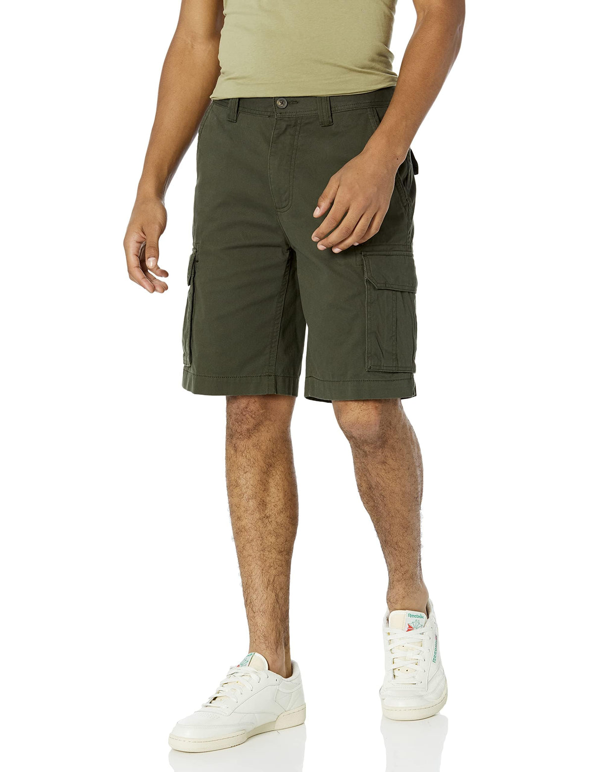 Amazon Essentials Men's 10" Classic-Fit Cotton Twill Cargo Shorts, Multiple Pockets (Available in Big & Tall)