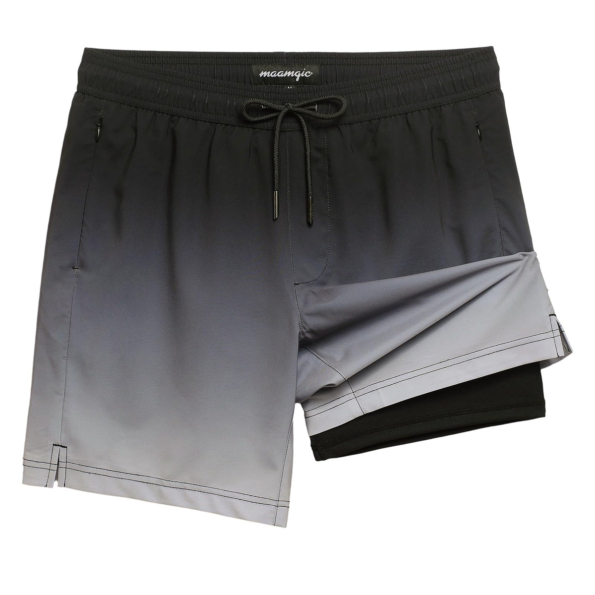 maamgic 2 in 1 Mens Swim Trunks 7 Inch Swim Shorts Swim Suits Board Shorts