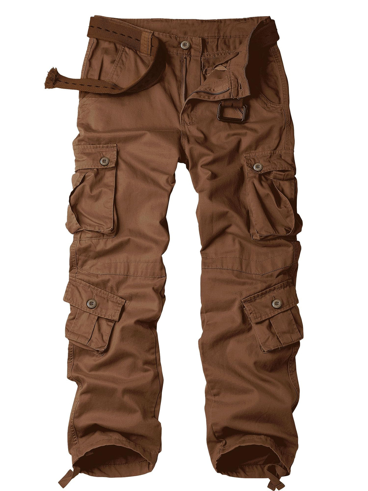 Men's Camo Cargo Work Pants Cotton Tactical Ripstop Casual Combat Pants with 8 Pockets