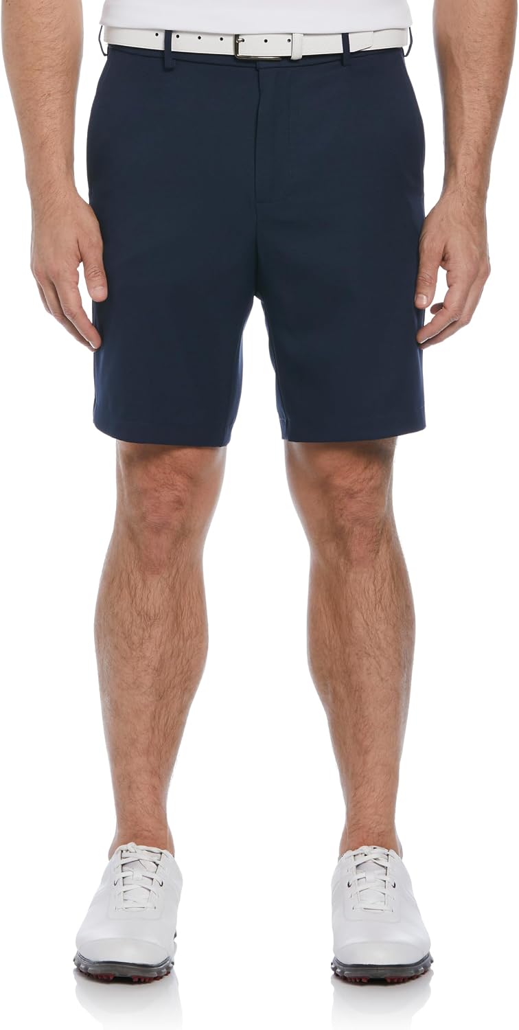 PGA Tour Men's 9" Golf Shorts with Expandable Waistband, Flat Front, Moisture-Wicking, Sun Protection, Stretch, Lightweight