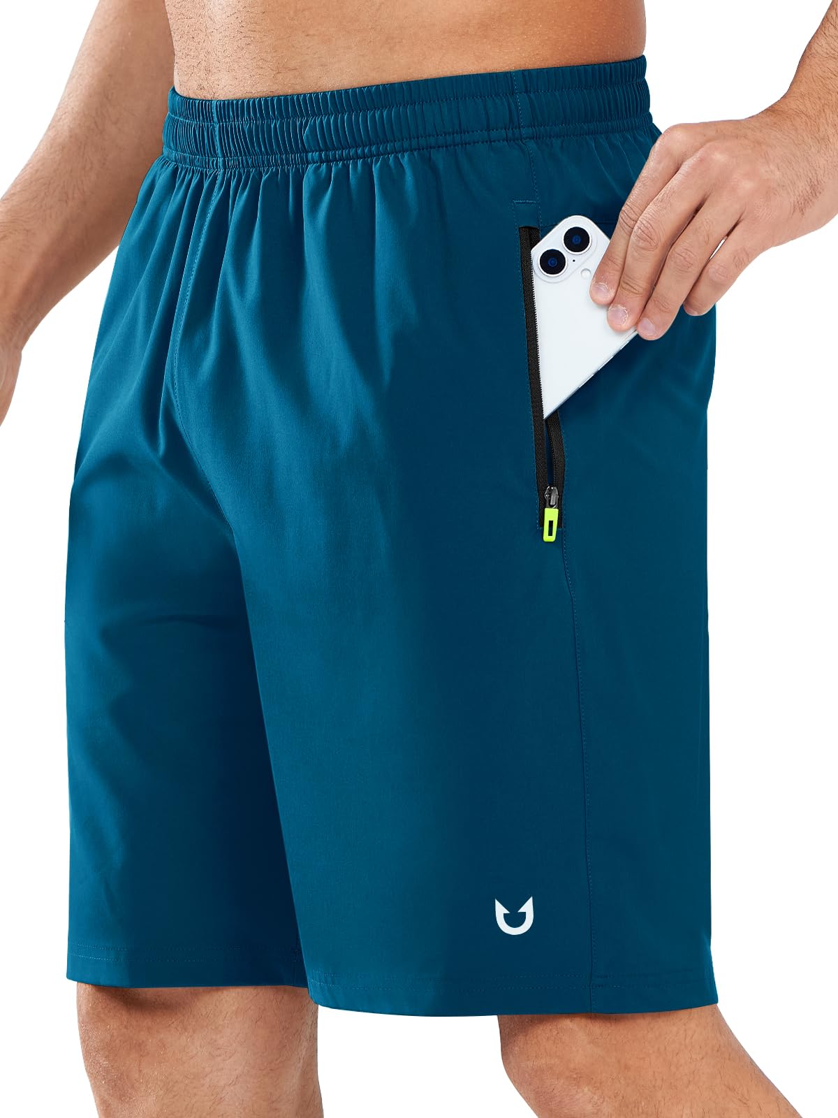 NORTHYARD Men's Athletic Running Shorts Quick Dry Lightweight Zip Pockets