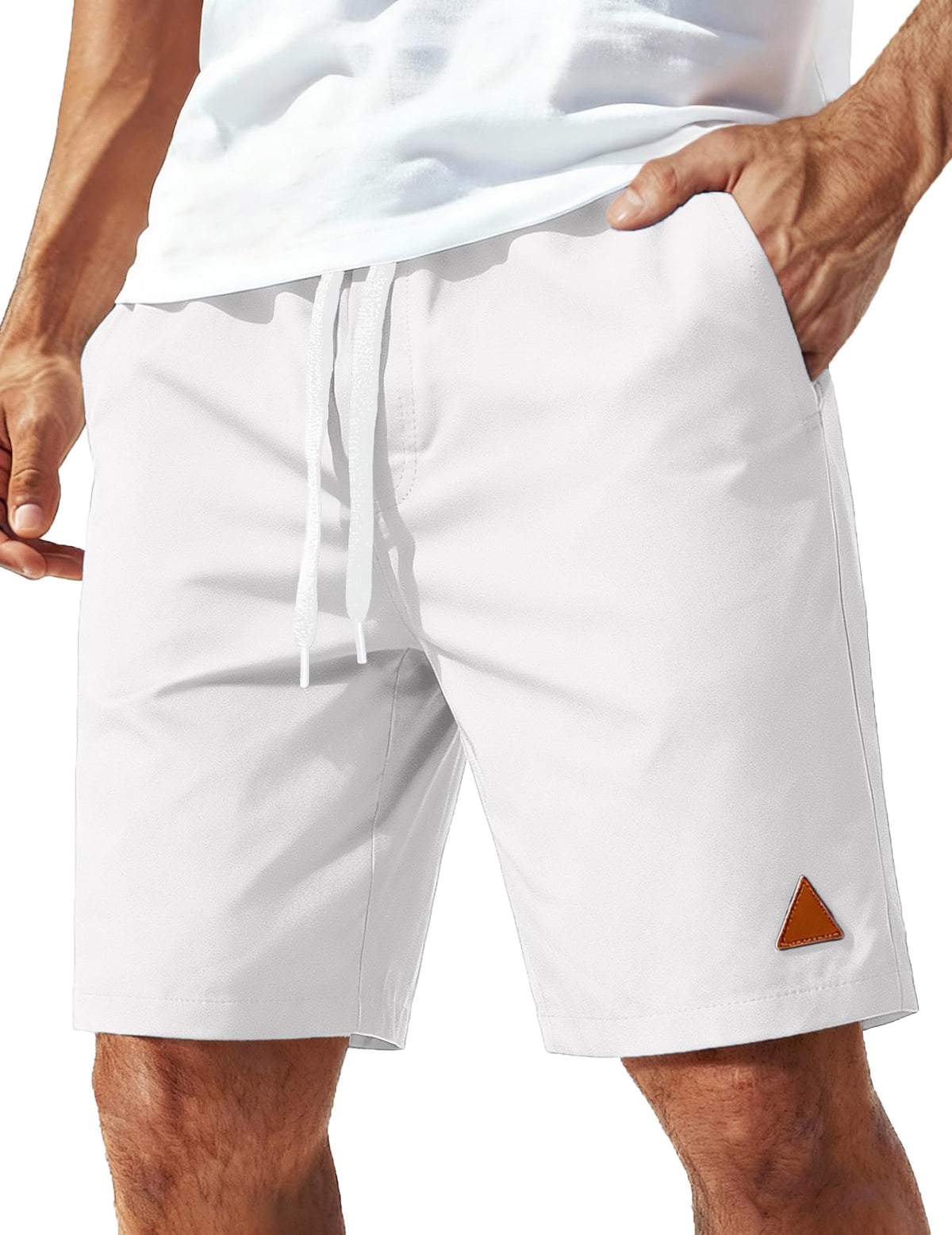 COOFANDY Mens 9" Casual Shorts with Zipper Pockets Lightweight Chino Shorts