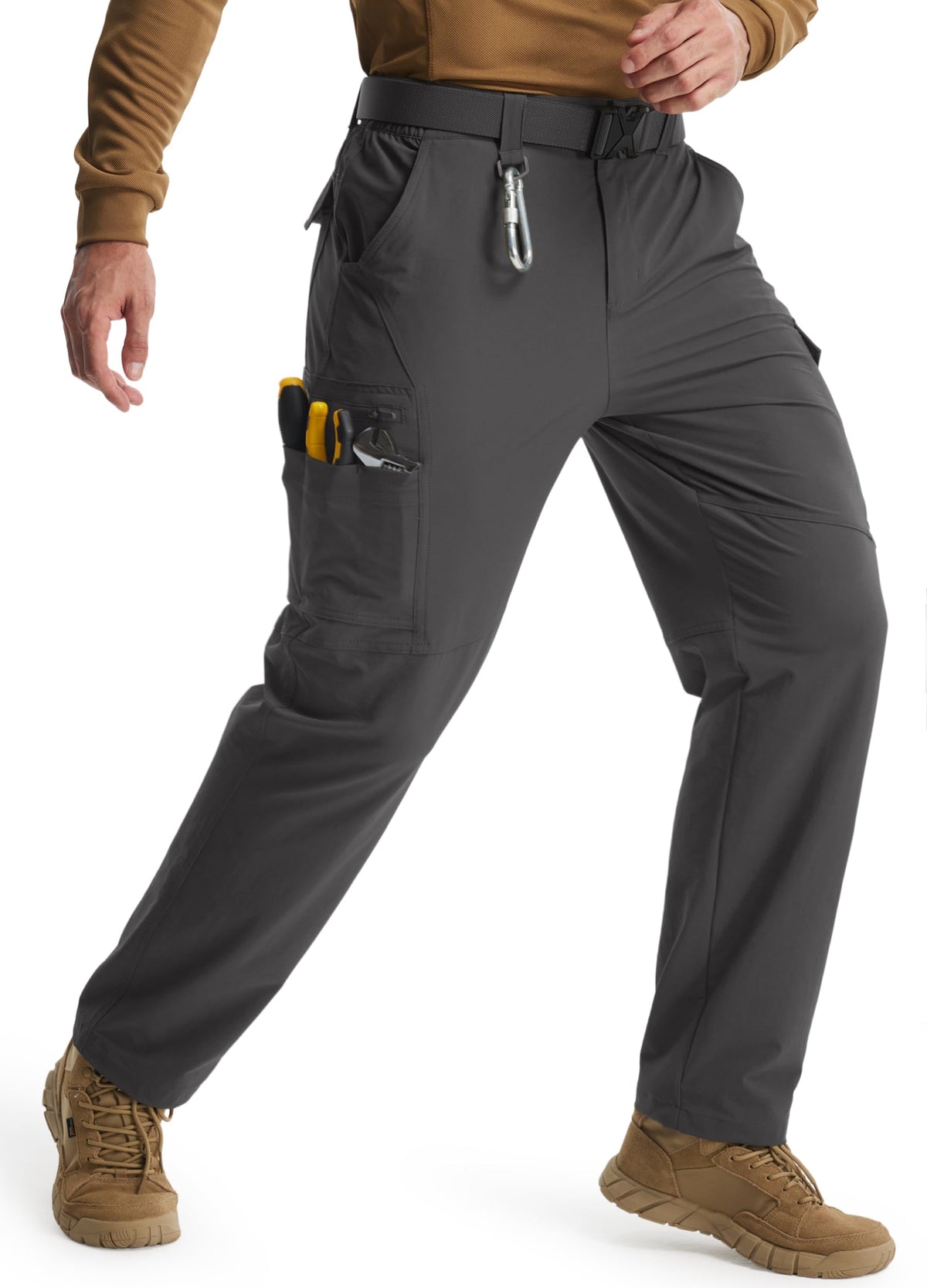 Libin Men's Work Pants Hiking Cargo Pants Water Resistant Outdoor Trousers